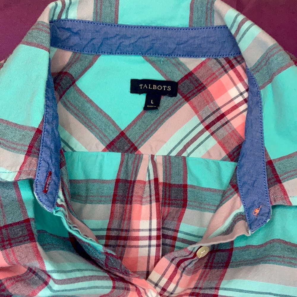 Talbots Button Front Plaid - Picture 5 of 6